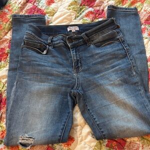 Juicy Couture Distressed Blue Skinny Ripped Jeans Size 4 Denim
